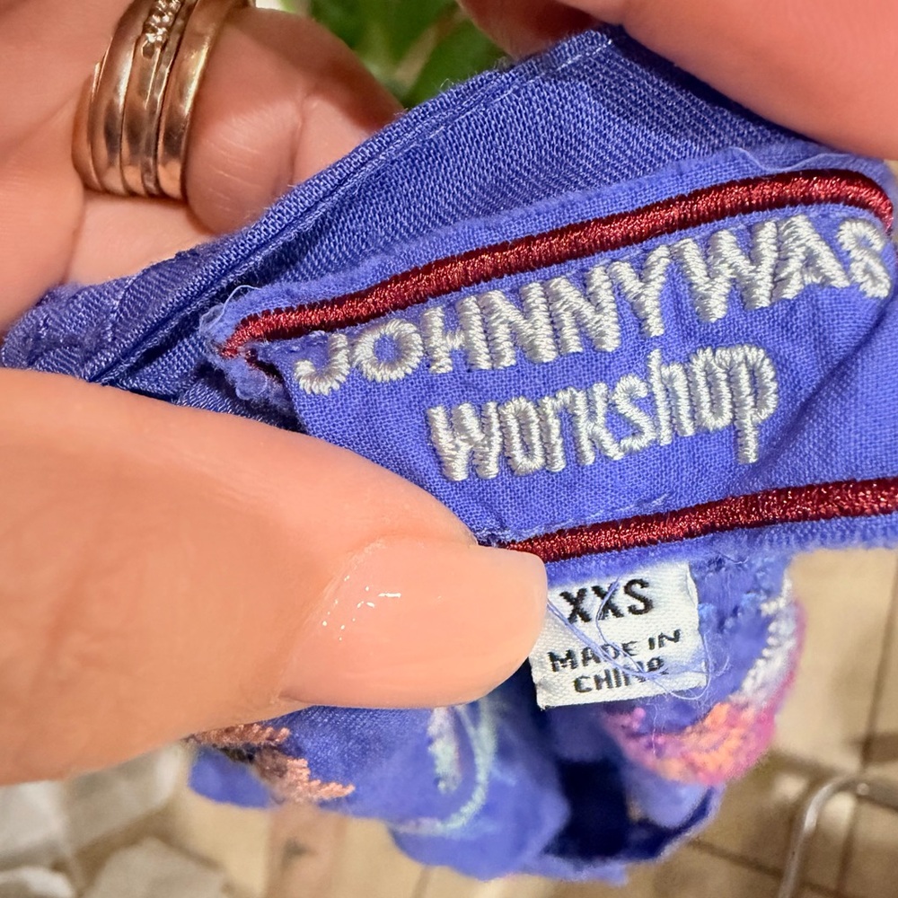 Johnny Was Workshop Embroidered Short Sleeve Dress‎ – XXS Sun/Moon Detail - Picture 4 of 4